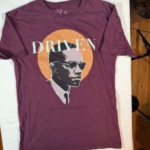 Malcom X Legacy Graphic Tee - Purple and Orange